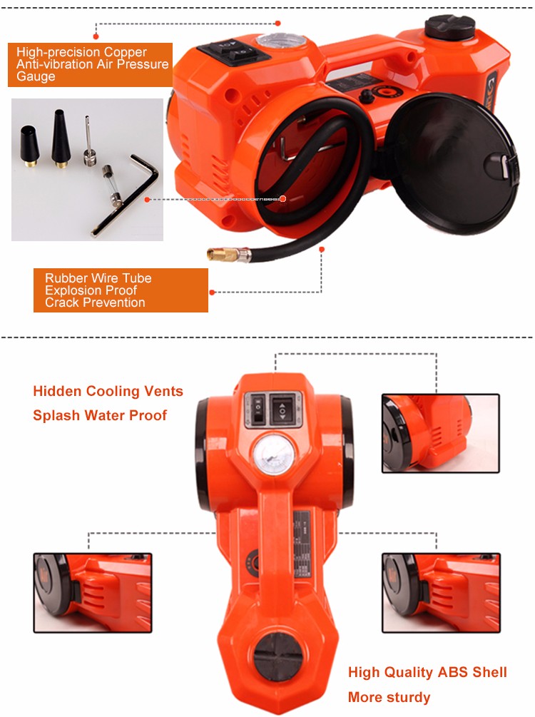 12V Electric Jack With Ari Inflator And Impact Wrench Tool Kit