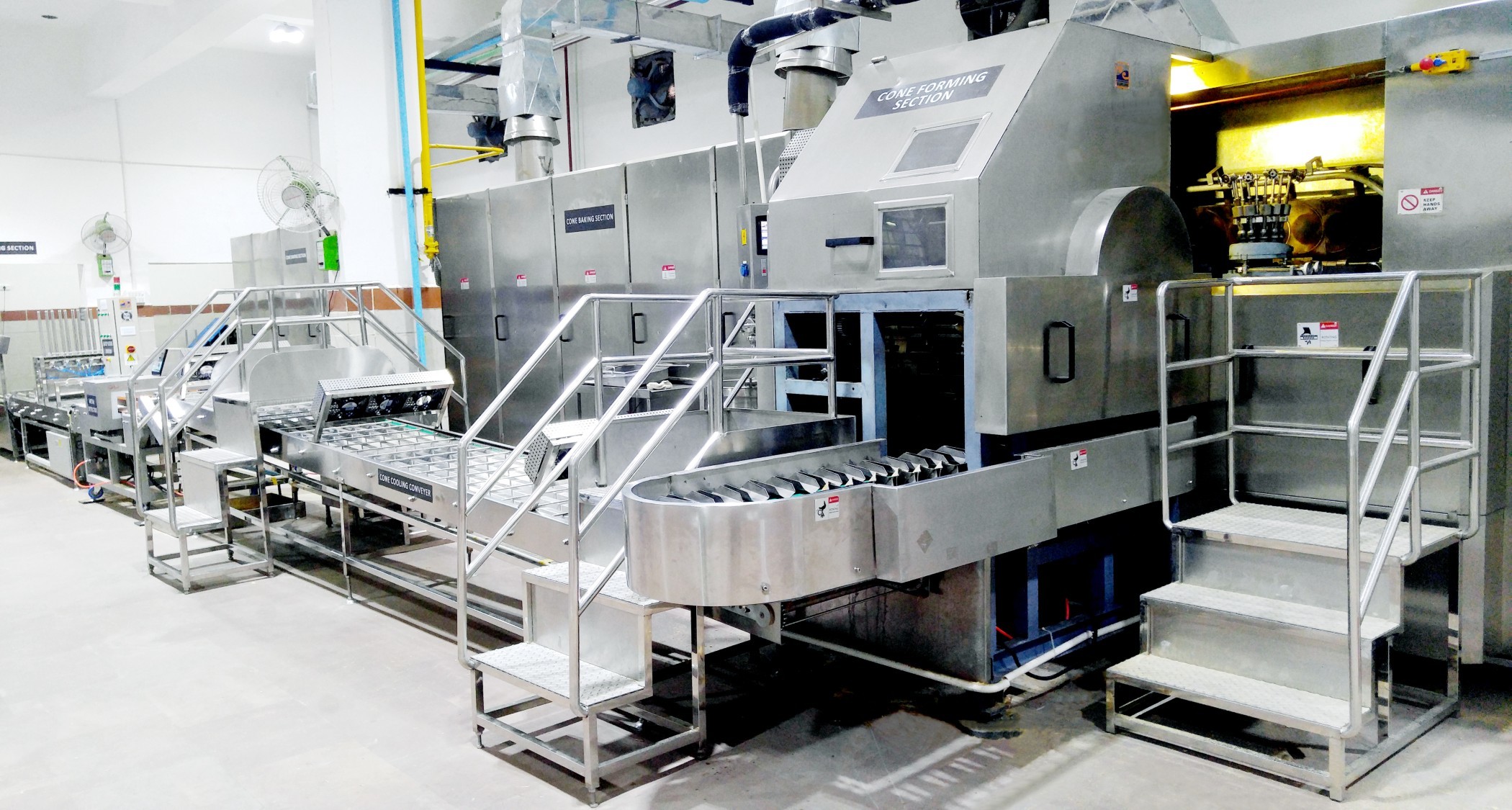High Power Flexible Sugar Cone Machine For Standard Ice Cream Cone 10000PCS / Hour