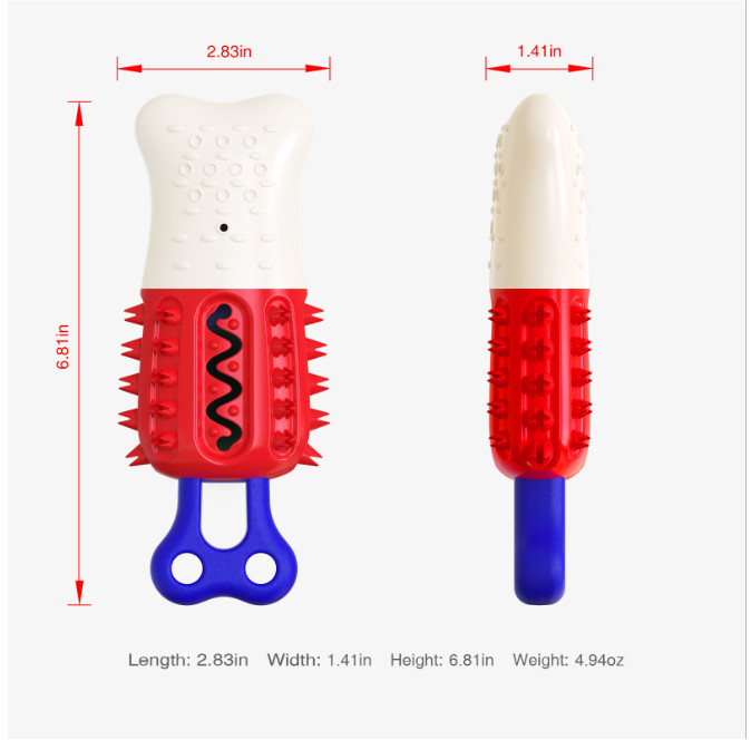Ice Lolly Dog Chew Toy Brushes Teeth Floatable TPR ABS Material