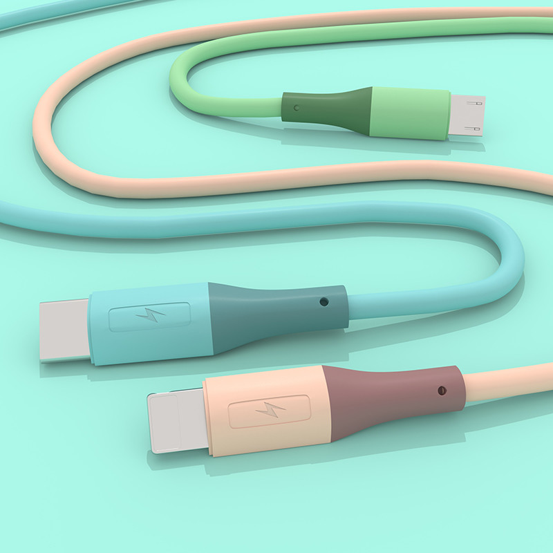 One-to-three charging cable suitable for Android type-c Huawei mobile phone fast charging three-in-one iphone Apple cabl