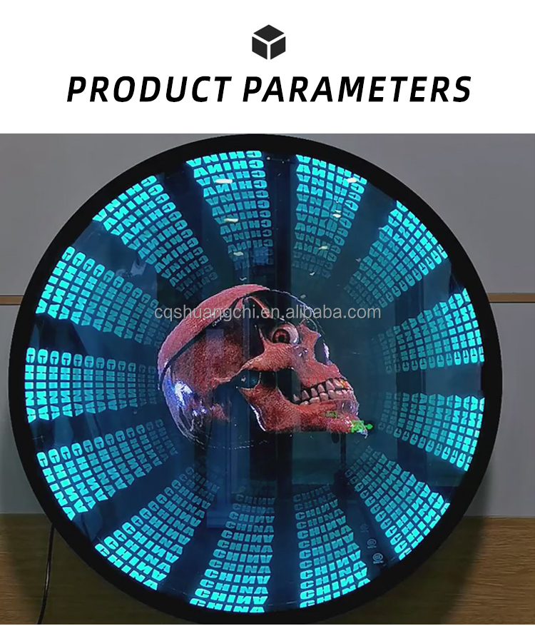 Customized 3D Hologram Fan Infinity LED Mirrors with 300000 Hours Working Lifetime