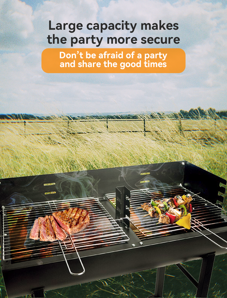 Steel Smoker Rotisserie Barbecue Grill Machine Charcoal bbq gas grill for Perfect BBQ