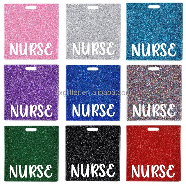 Glitter Resin Acrylic Sheet Badge Buddy The Essential Model for Business Gift Giving