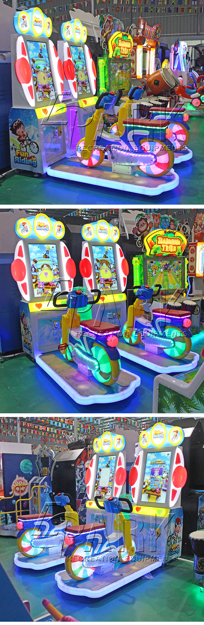Amusement Fitness Internet Bike Racing Game Machine Coin Operated 300w