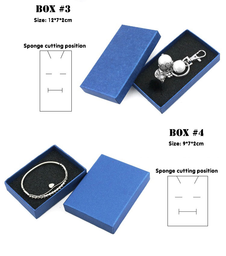 Varnished Kraft Paper Cardboard Jewelry Gift Boxes Bulk For Necklace Presentation Packaging