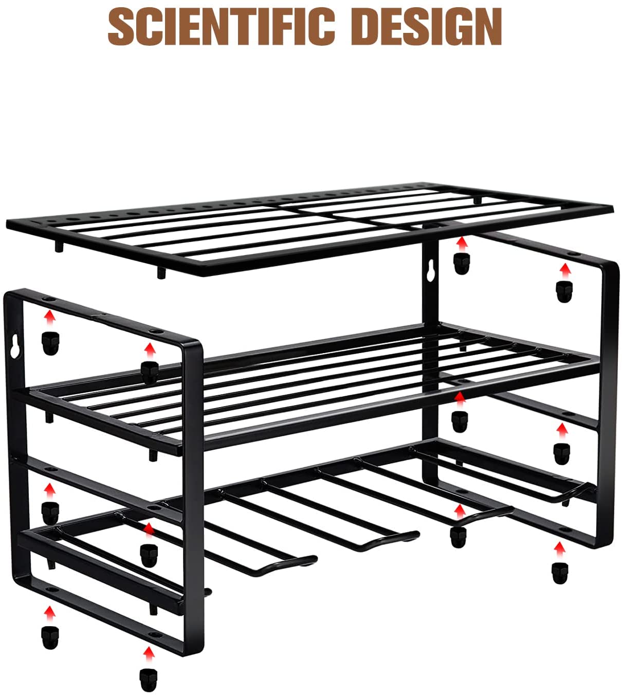 Removable Design Heavy Duty Metal Power Tool Shelf for Wall Mounted Type Drill Holder