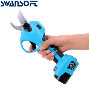 SWANSOFT Cordless Electric Battery pruning shears power display HD digital