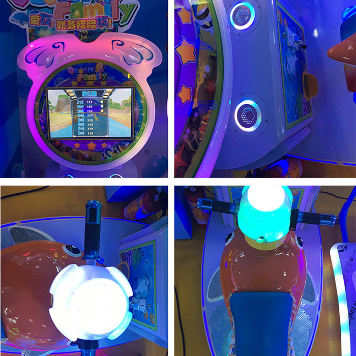 Cute Dolphin Design Coin Operated Amusement Kiddy Ride Machine For Sale