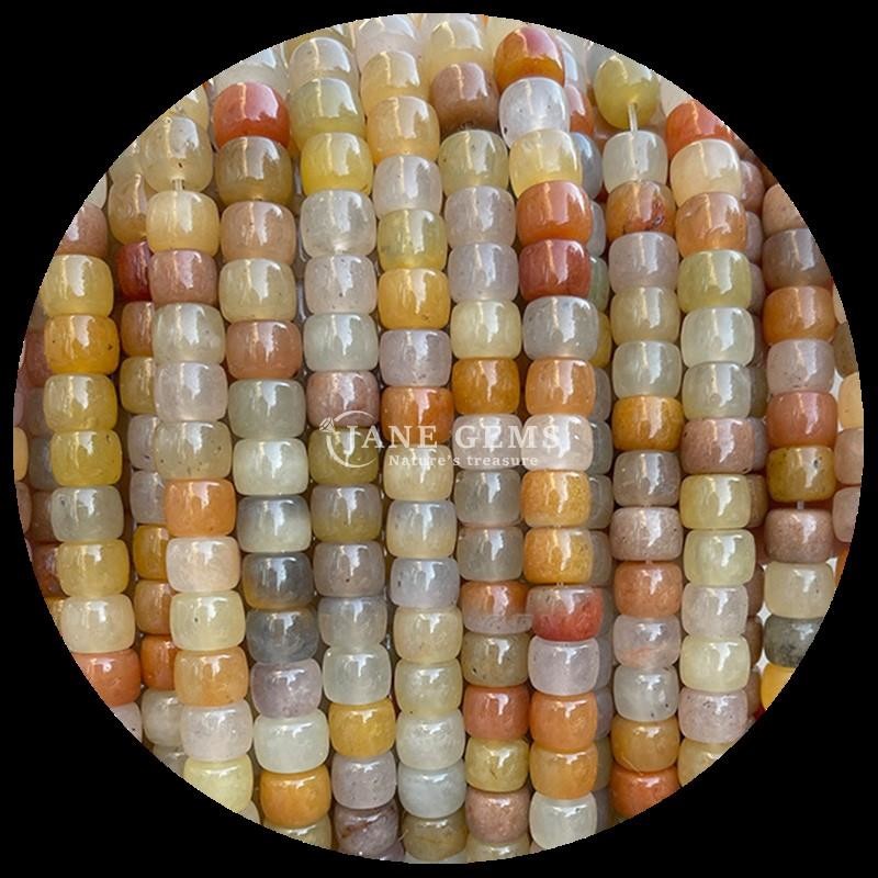 Gems Bead Green Aventurine Violet Stone Natural Crystal Gemstone Apple Shape Loose Bead Strands for Jewelry Making