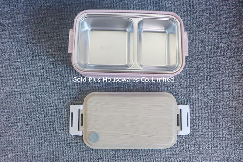 Airtight Plastic Single Wall Stainless Steel Bento Box Bpa Free