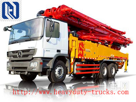 Energy Saving Concrete Pump Truck Automatic Control 48m Boom ISO CCC