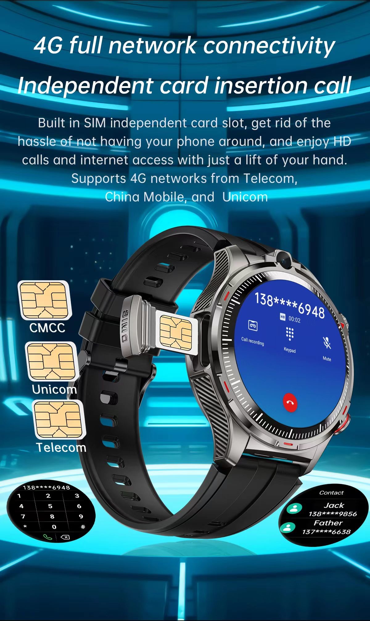 1.43 Inch Smartwatch LW12 1.43 Inch Android Smartwatch With Camera And Sim Card
