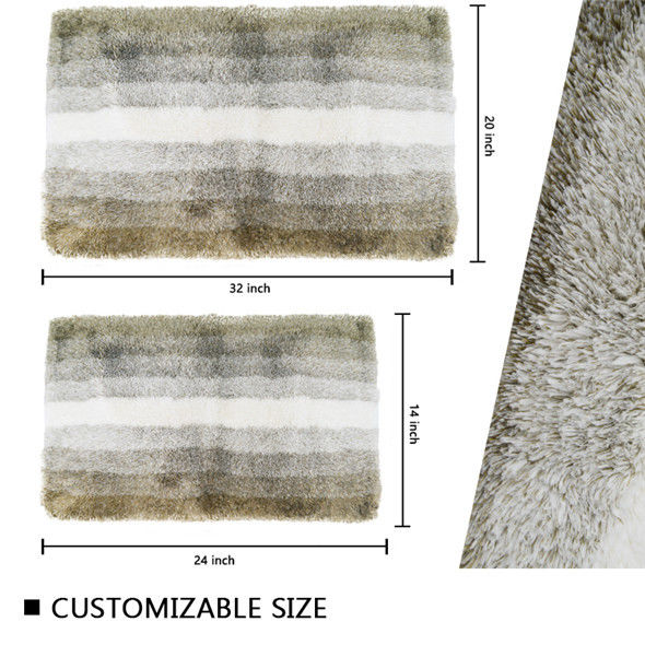 Long Pile 3cm 2100GSM Tufted Bath Mat Water Absorbent Floor Mat
