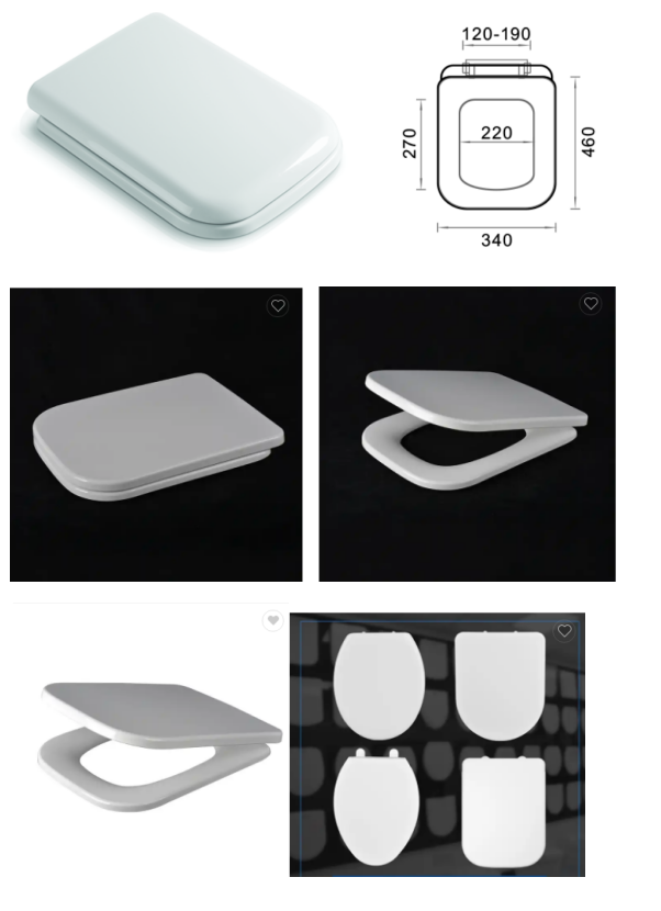 European Bathroom Unique Design D Shape Uf Toilet Seat Made Of Polypropylene