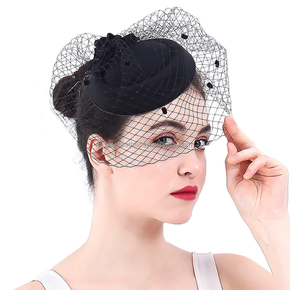 15*15 cm Sinamay Base and Feather Fascinator Hat for Event Party Supplies