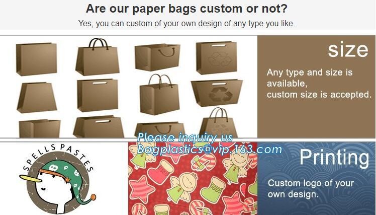 Flower carrier bag with different color customized pot plants kraft paper bag with handle,stamping logo fancy paper flow