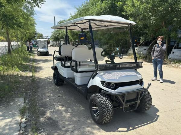 Customized Off Road 6 Seaters Golf Cart Grey Color With AC Motor 3.5 KW Lead