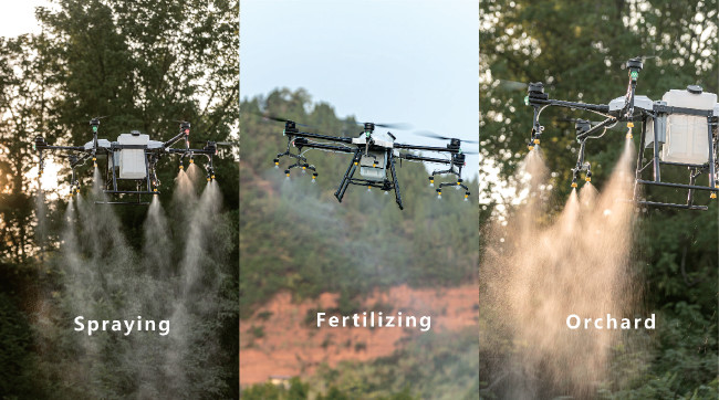 Full Load 57KG Farmland Agri Spraying Drone 4 Axis Drone 16L Hybrid Tank HXF22