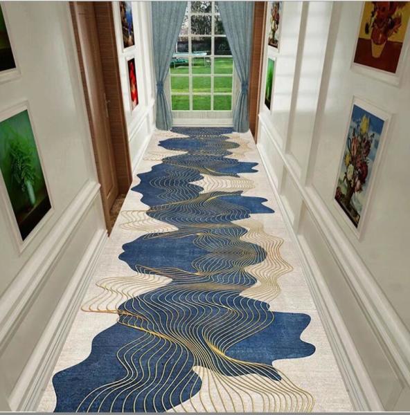 Coil Crystal Velvet Custom Commercial Floor Mat For Entrance Corridor Stairway