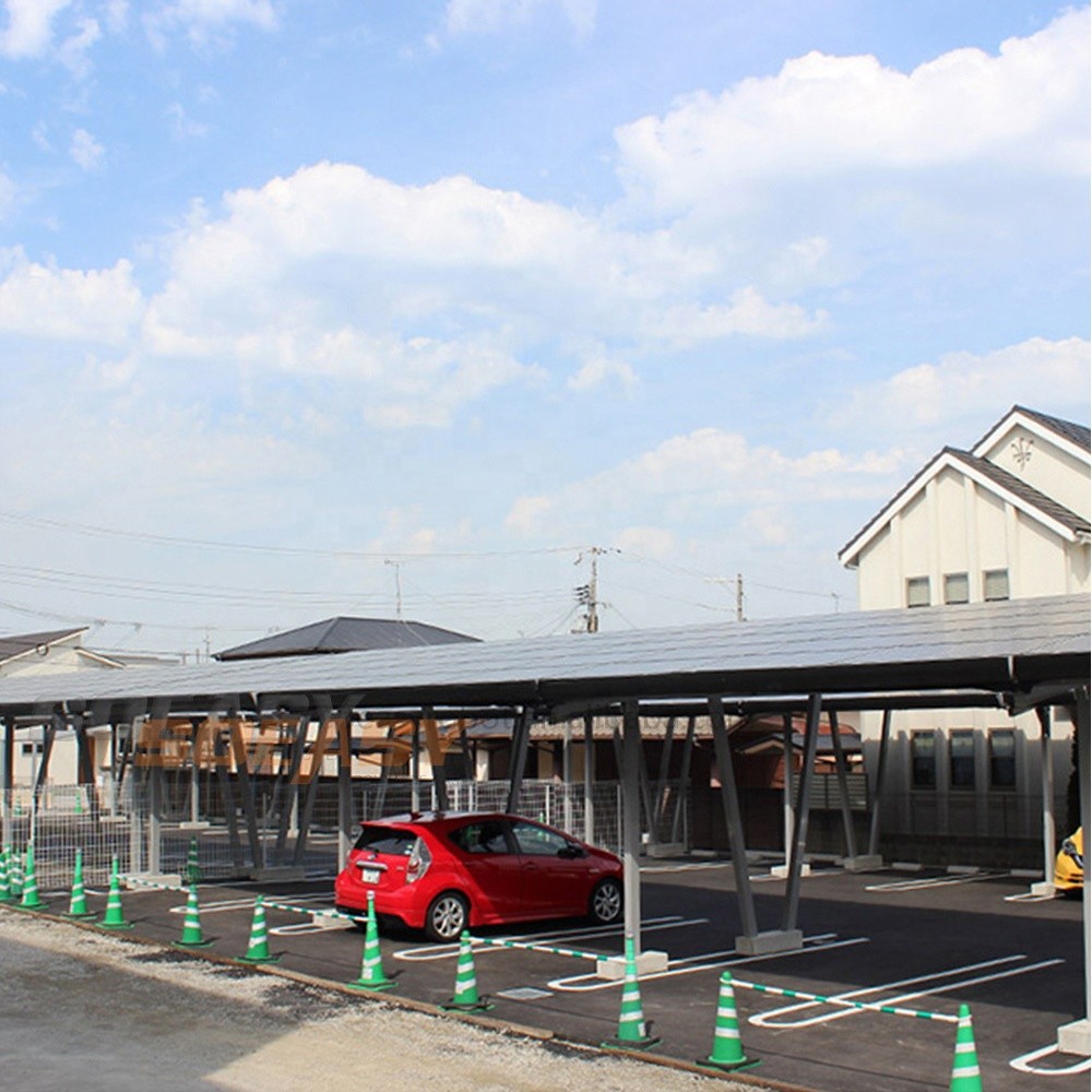 Aluminium Carport Solar Racking Ground Mounted Solar structure carport solar mounting system