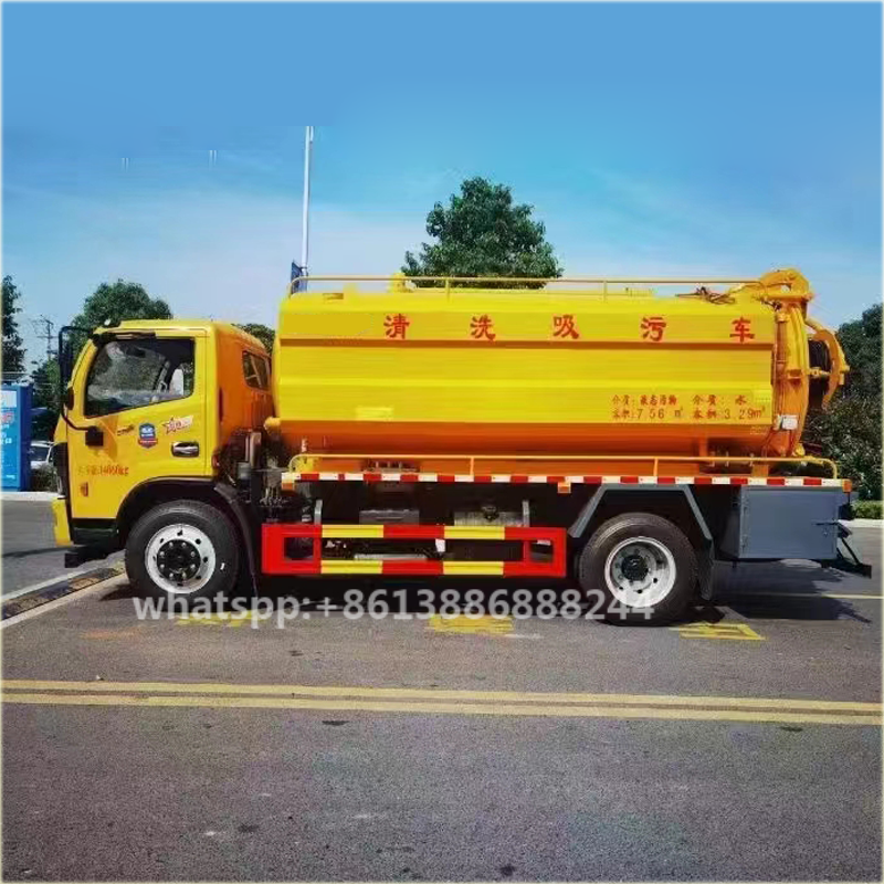 Duolica 6000 Liters Cleaning Suction Truck High Pressure Washer Truck Vacuum Tanker