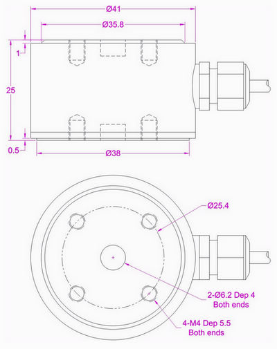 Thrust Force Transducer 2kN