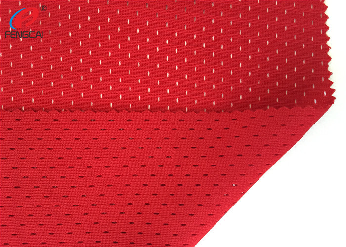 Red Color 100 % Polyester Mesh Fabric For Sports / Office Chair ,Eco - Friendly
