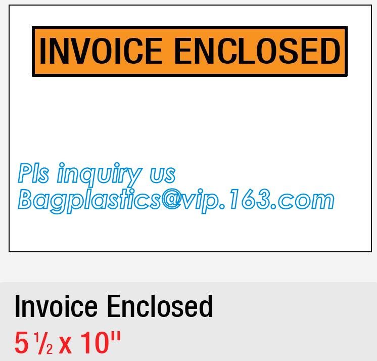 PP film 178*140mm invoice enclosed packing list envelopes, DHL Shipping pockets for waybill, A4 size plastic packing lis