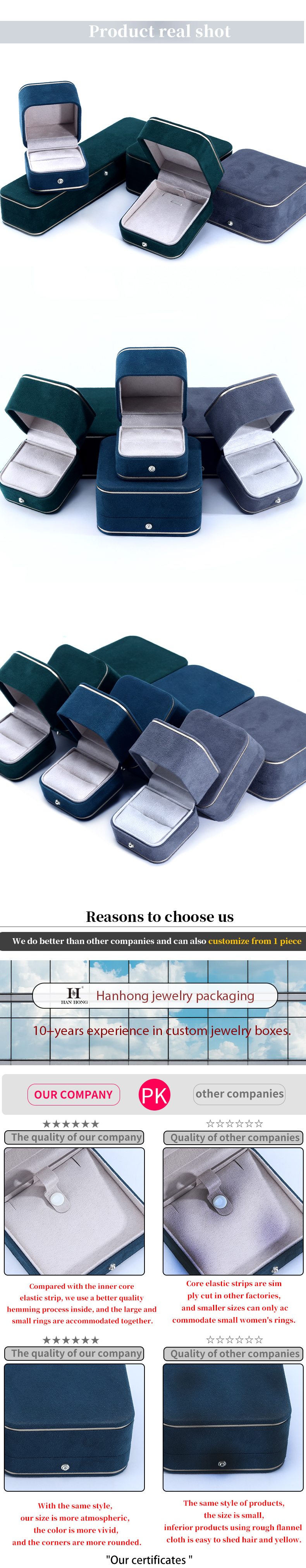 Rectangle Velvet Jewelry Box For Handmade Bracelets And Rings In 2023 Luxury Packaging