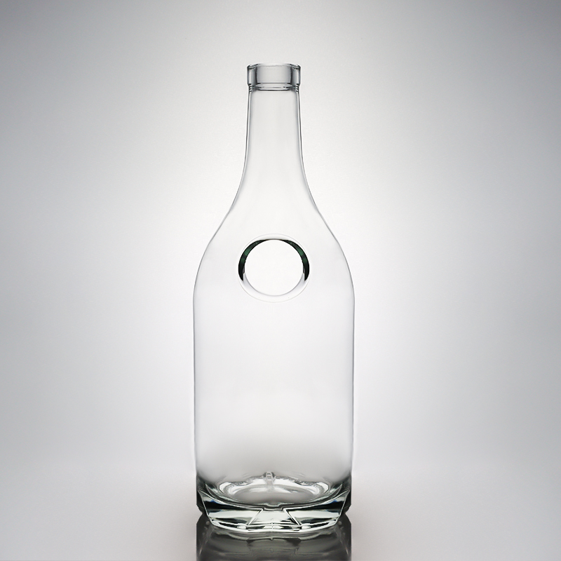 Custom Shape 700ml 750ml Rum Vodka Whisky Tequila Gin Glass Bottle with Cork Logo