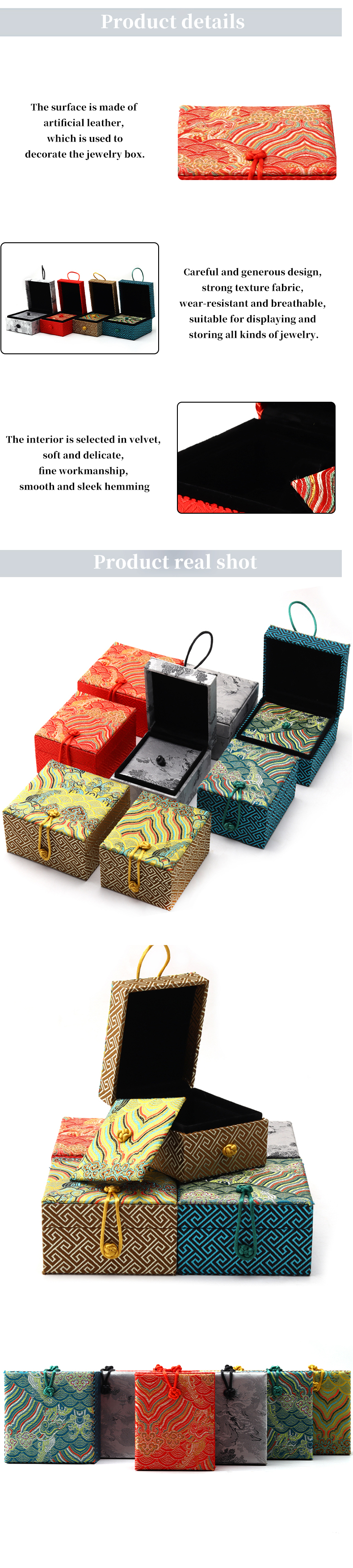 Jewelry Packaging Box for Bracelet Style Classic Necklace Pendant Storage Box 11*11*6.5cm