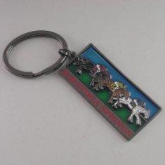 New disign fashion Epoxy Coating silver promotional metal keyring