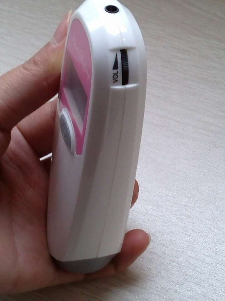 Mini size portable pink color pregnancy baby heart monitor, pocket fetal doppler