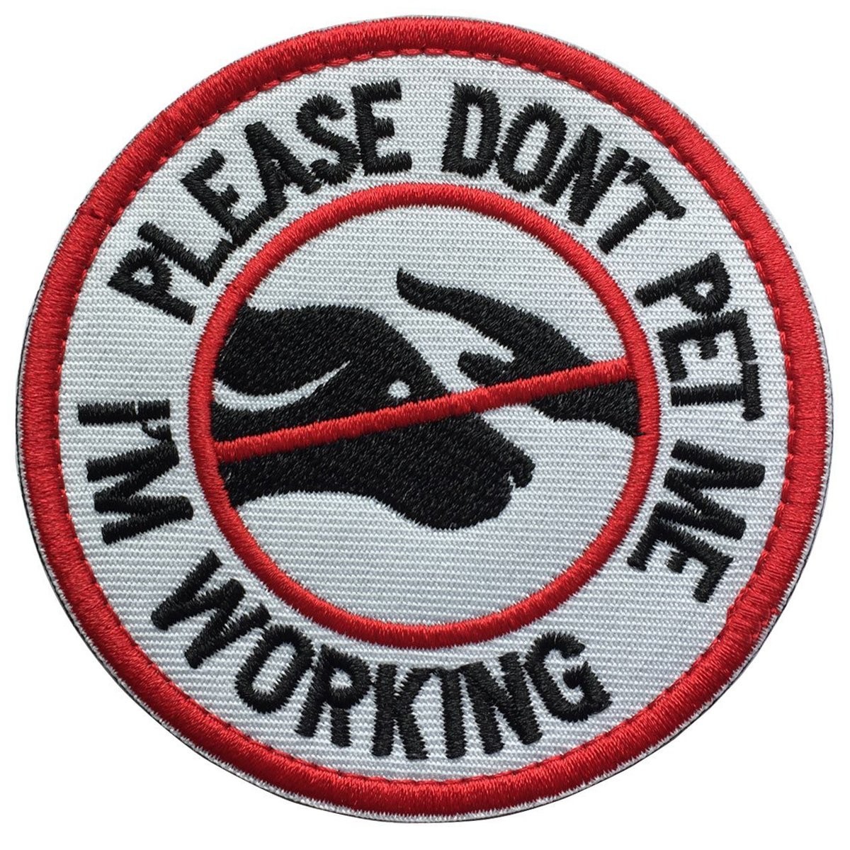 DON'T TOUCH ME Custom Cloth Badges Embroidery Woven Patches For Working Dogs