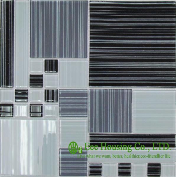 Anti-dust 300mm*300mm Glass Crystal Mosaic Tile for Kitchen/Bathroom wall,Fade