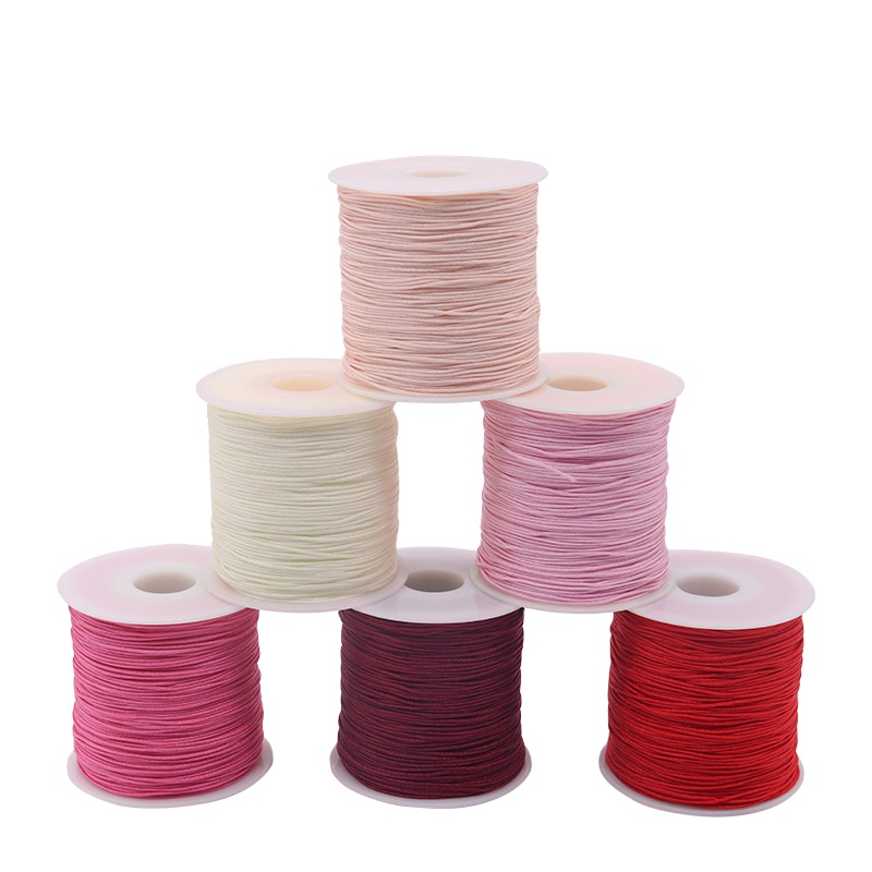 DIY Chinese Knot Nylon Braided Rope Taiwan Jade Thread Colorful Gold 0.8mm 1.0mm 1.5mm