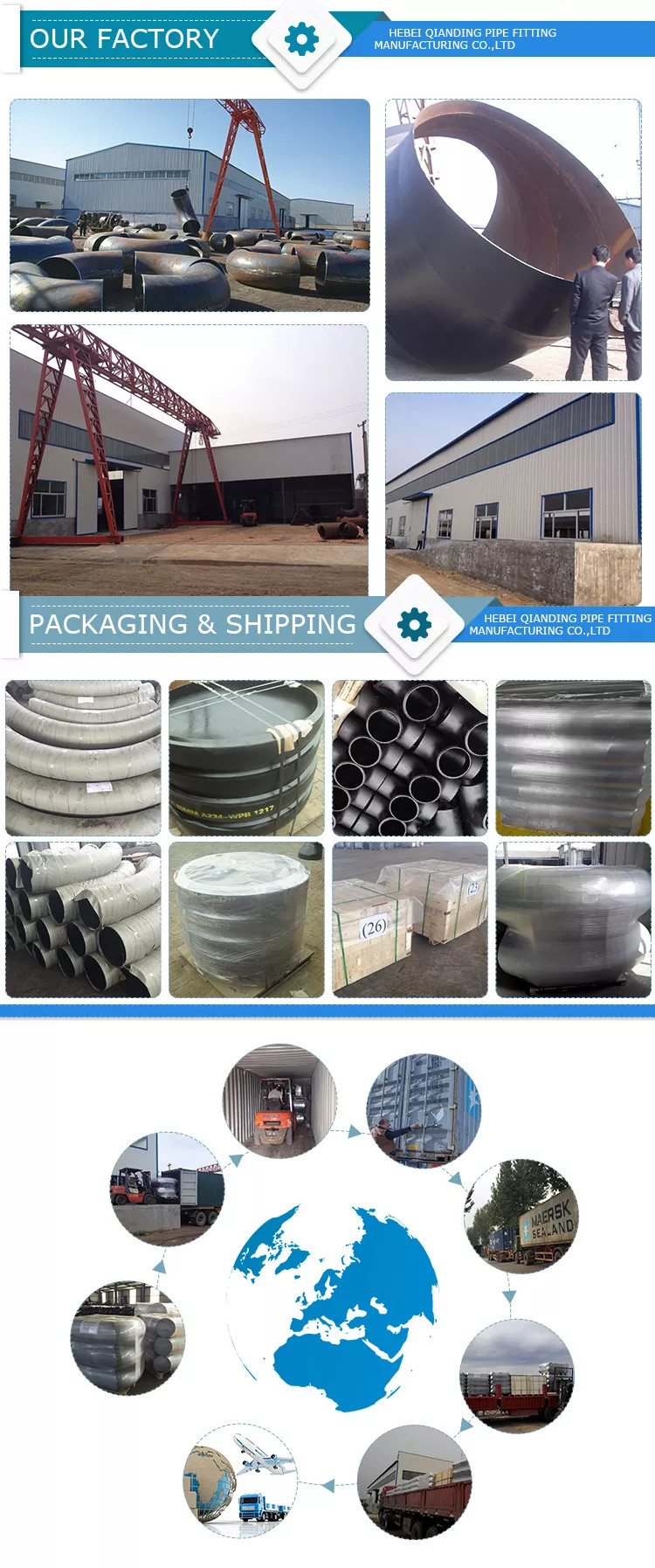 ISO Concentric Or Eccentric Weld Reducer Asme B16.9 Bw Astm A234 WPB Grade