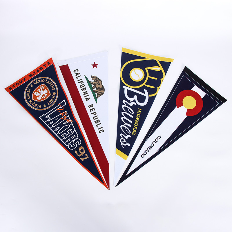 Waterproof Full Color Printed Felt Pennant Flag For Advertising