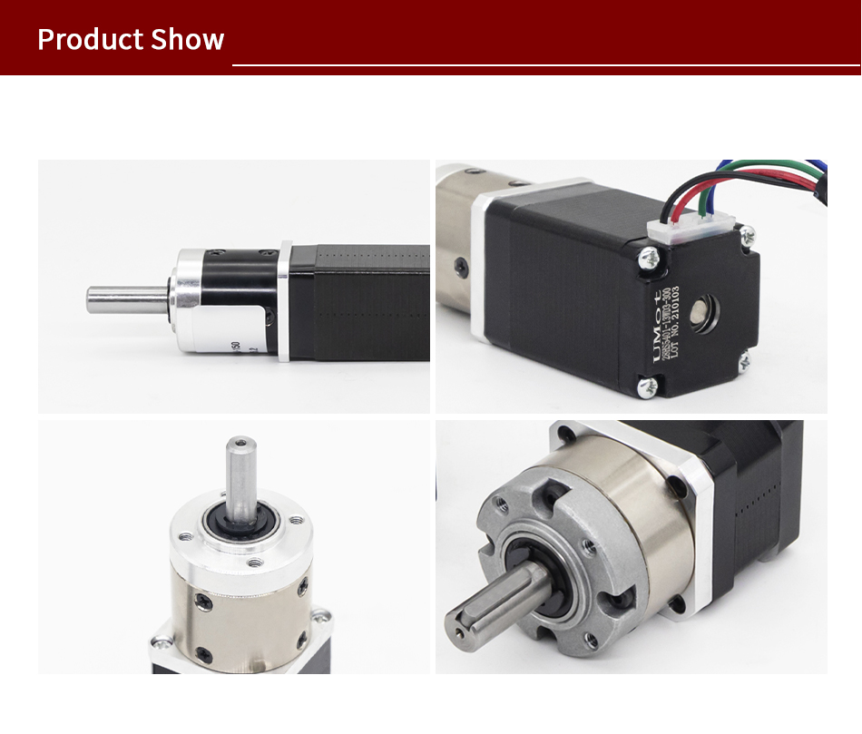 High Torque Nema8 20mm 0.5A/0.8A Mini Planetary Gearbox Stepper Motor 66%-90% Efficiency