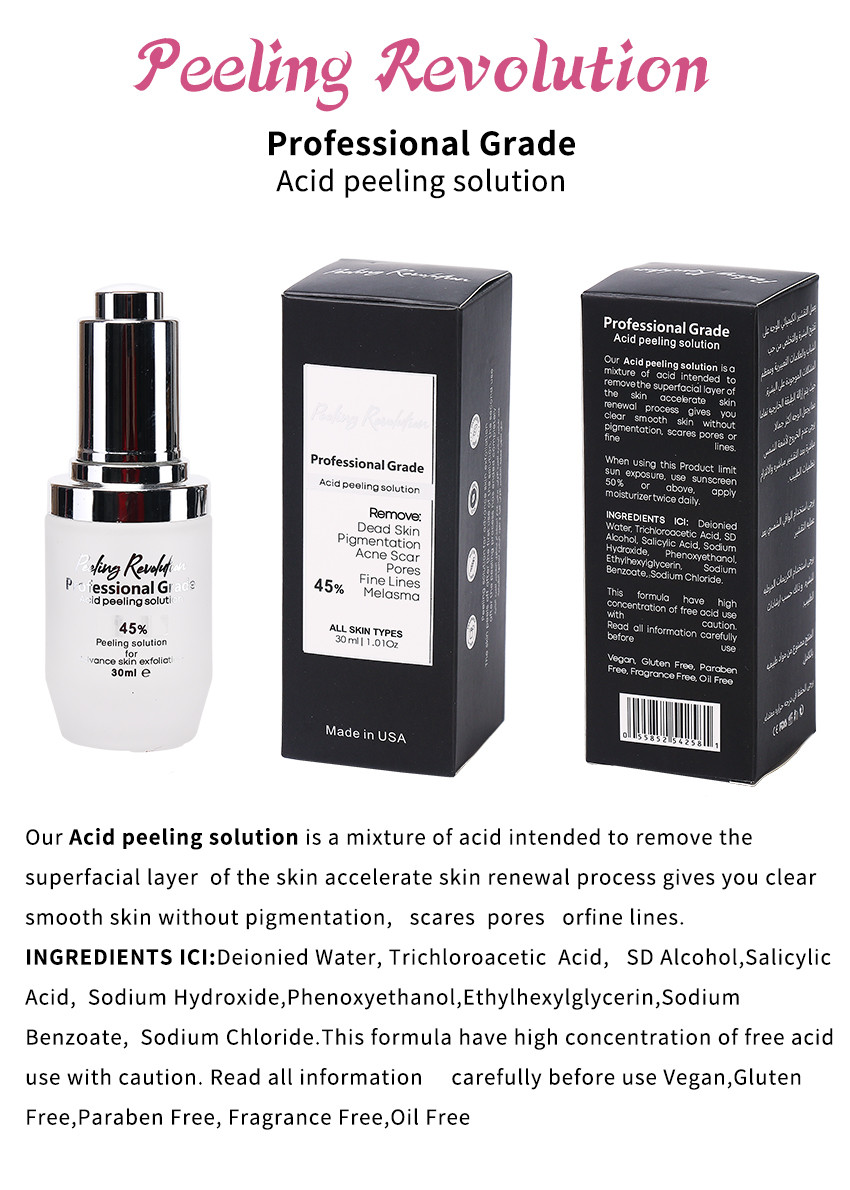 Professional Grade Skin Exfoliation Serum Set Skin Care Products Cleaning Repairing Skin Revitalize Exfoliating Solution