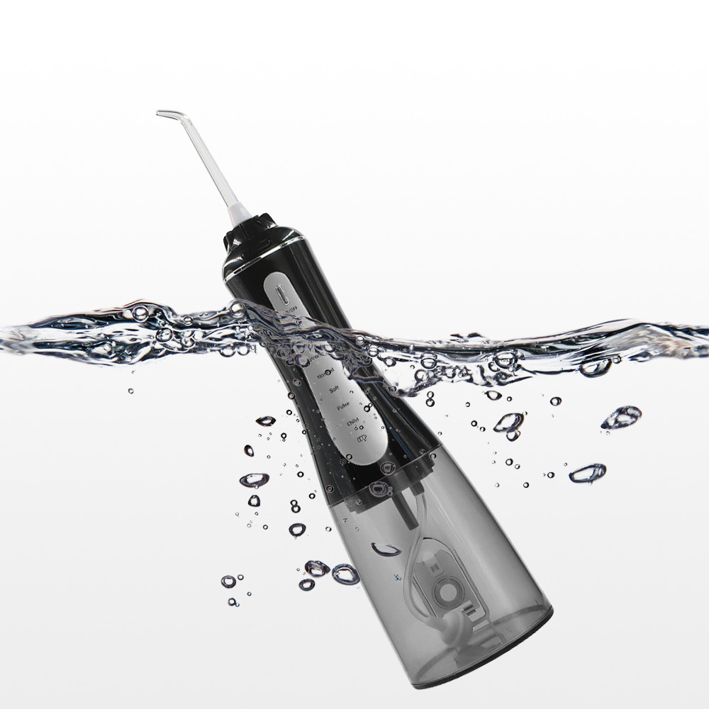 Dual Voltage Oral Water Flosser For Teeth Portable With 350ML Water Tank