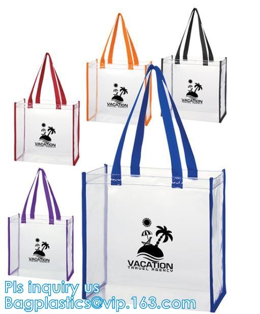 Bulk handle pvc cosmetic bags pvc mini cosmetic bag clear pvc bag, pvc tube handle bag with button closure, PVC Handle B