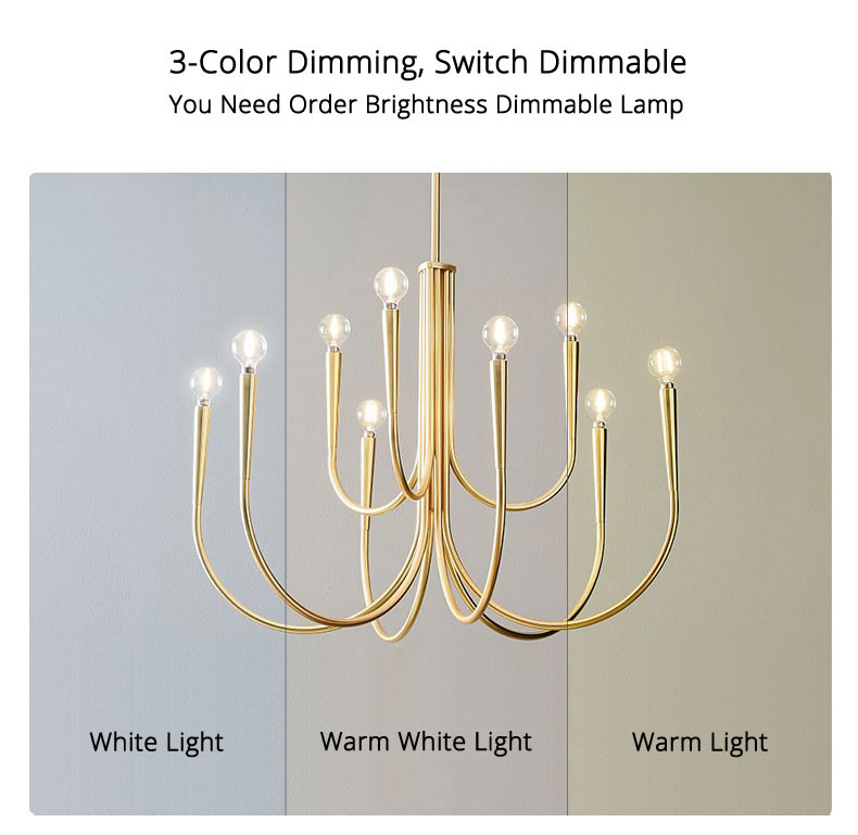 Retro Style Swoop Arm Chandelier Living Room Luxury American pendant lamp best lighting(WH-AP-570)