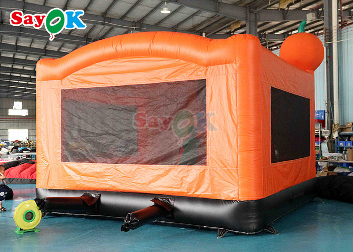 Commercial Haunted Halloween Inflatable Bounce House Castle Slide 15.7x15.7x16.4ft