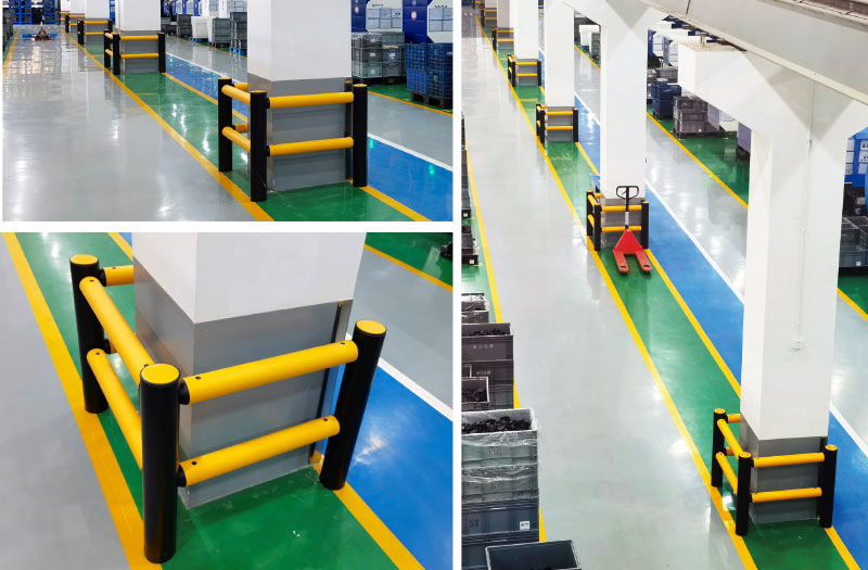 Building Post Safety Barrier Polygon Anti-Collision Guardrails Warehouse Safety Barrier