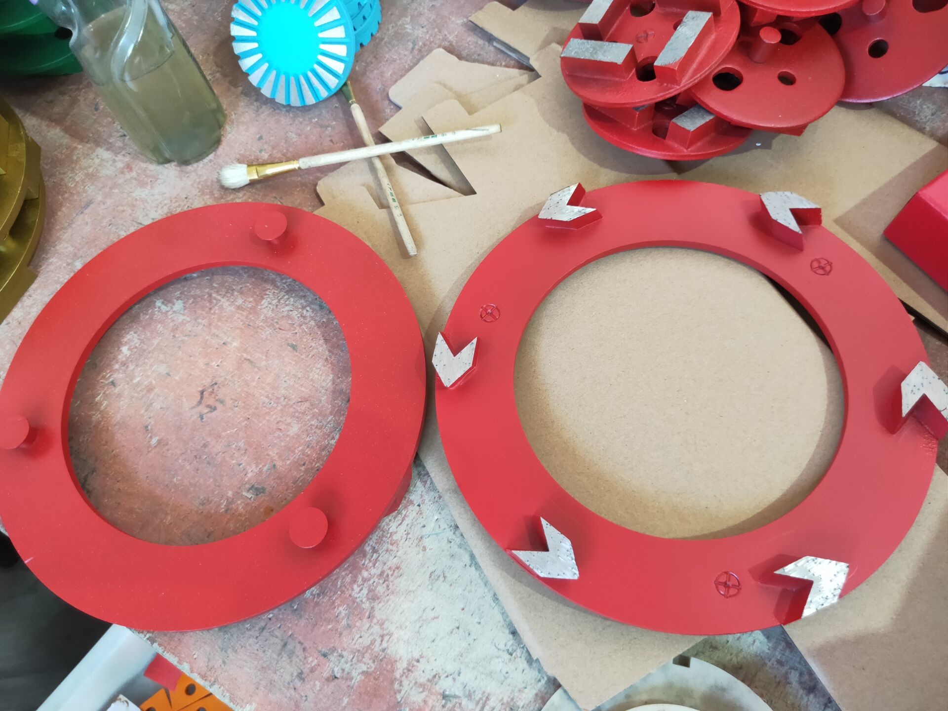 Concrete Floor Grinding No 60 Grit Customized Size Diamond Polishing Pads MPA