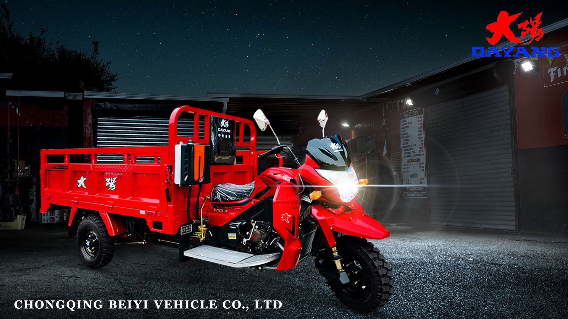 800W DAYANG DY-R1 RUITENG 250cc Cargo Tricycle for Heavy Duty CCC Three Wheels Motorcycle