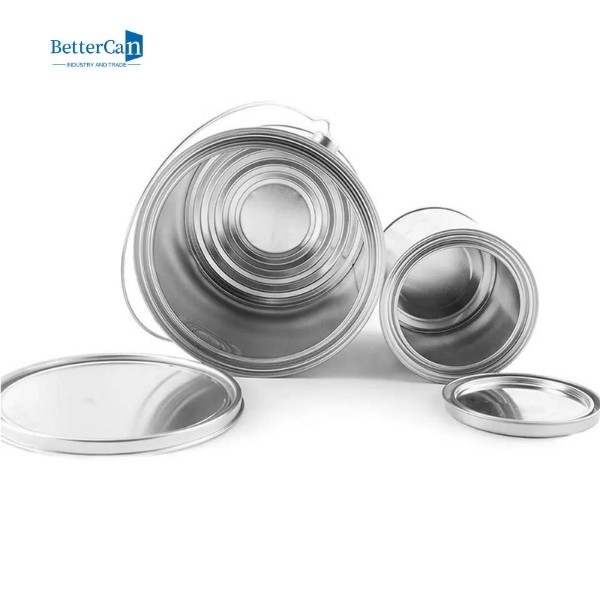 Small Empty Paint Tin Cans 500ml Round Corrosion Resistant With Lever Lid