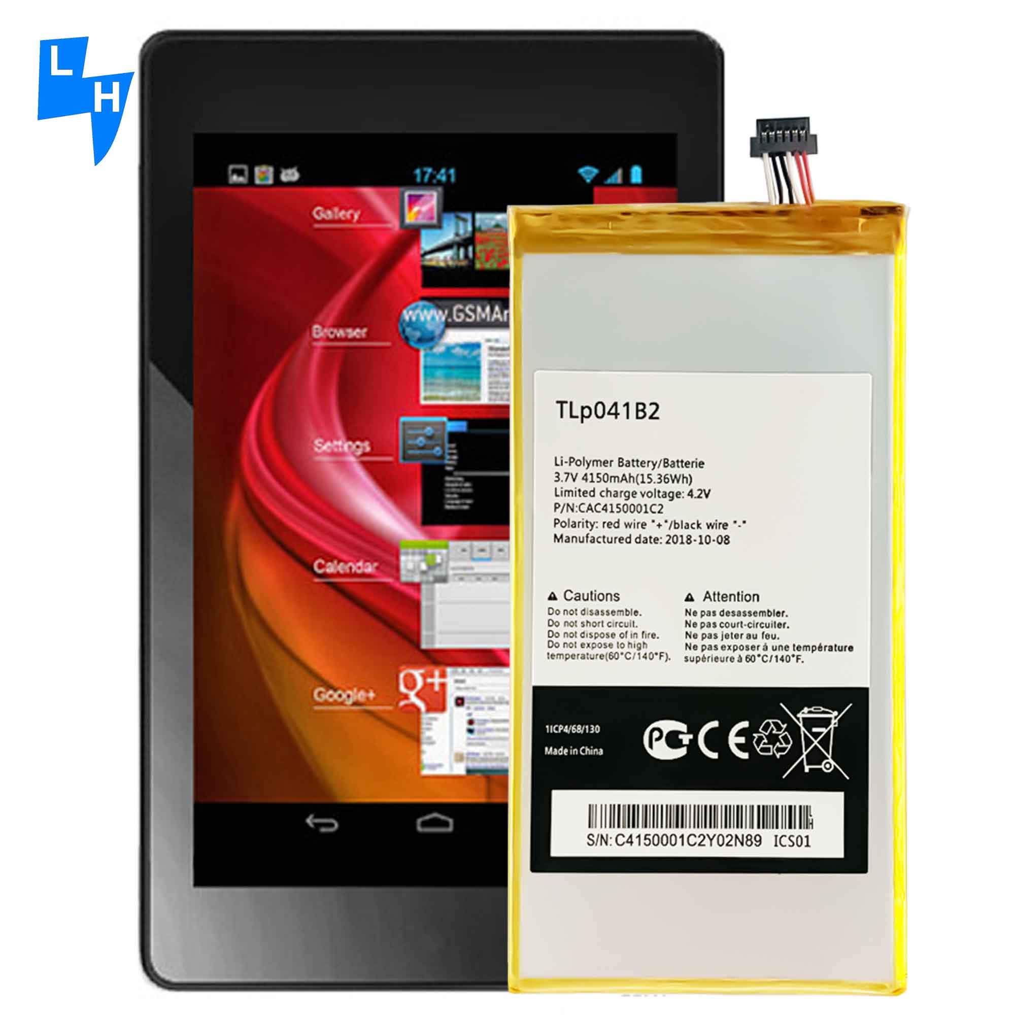 High Capacity Original 1 1 Li-ion Polymer Battery TLP041B2 for Alcatel EVO 7 4150mAh