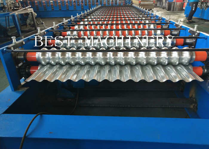 Cold Steel Automatic Roll Forming Machine For Corrugated Roofing Panel PLC Control